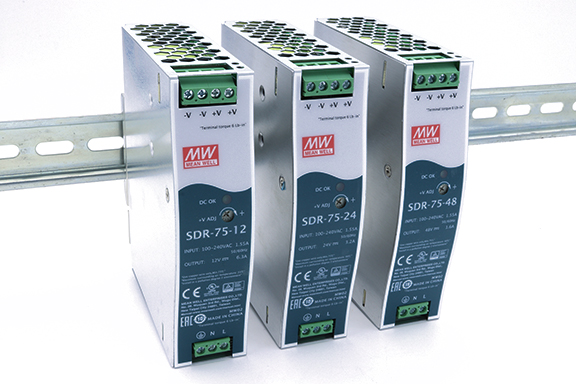 Mean Well 75W Industrial DIN Rail Power Supplies